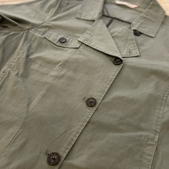 Woolrich army green lightweight pea coat size L - Picture 3 of 12